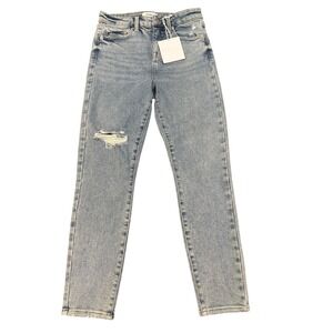 Pistola‎ Aline High Rise Skinny Jeans Size 26 Light Wash Distressed Denim NWT